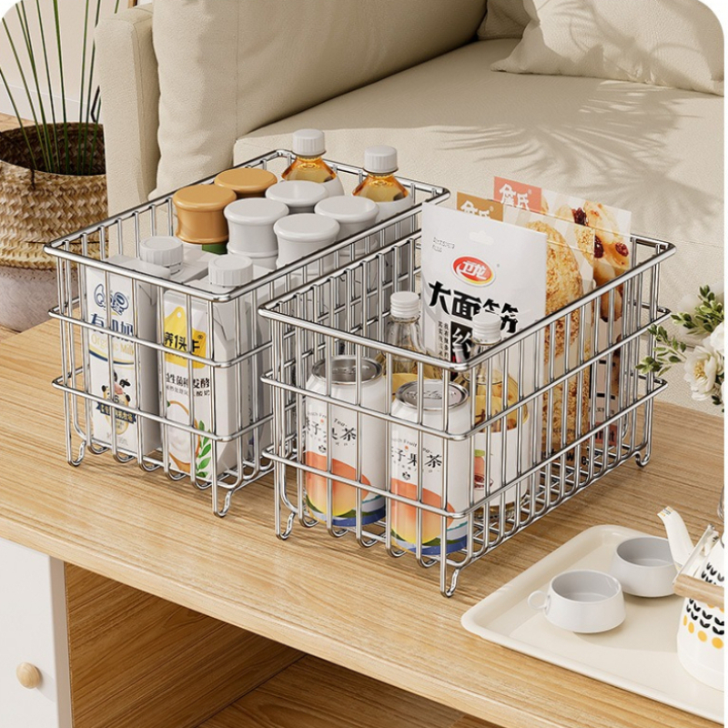 Home Essentials Bathroom Organizer - 304 Stainless Steel Storage Basket Hollow