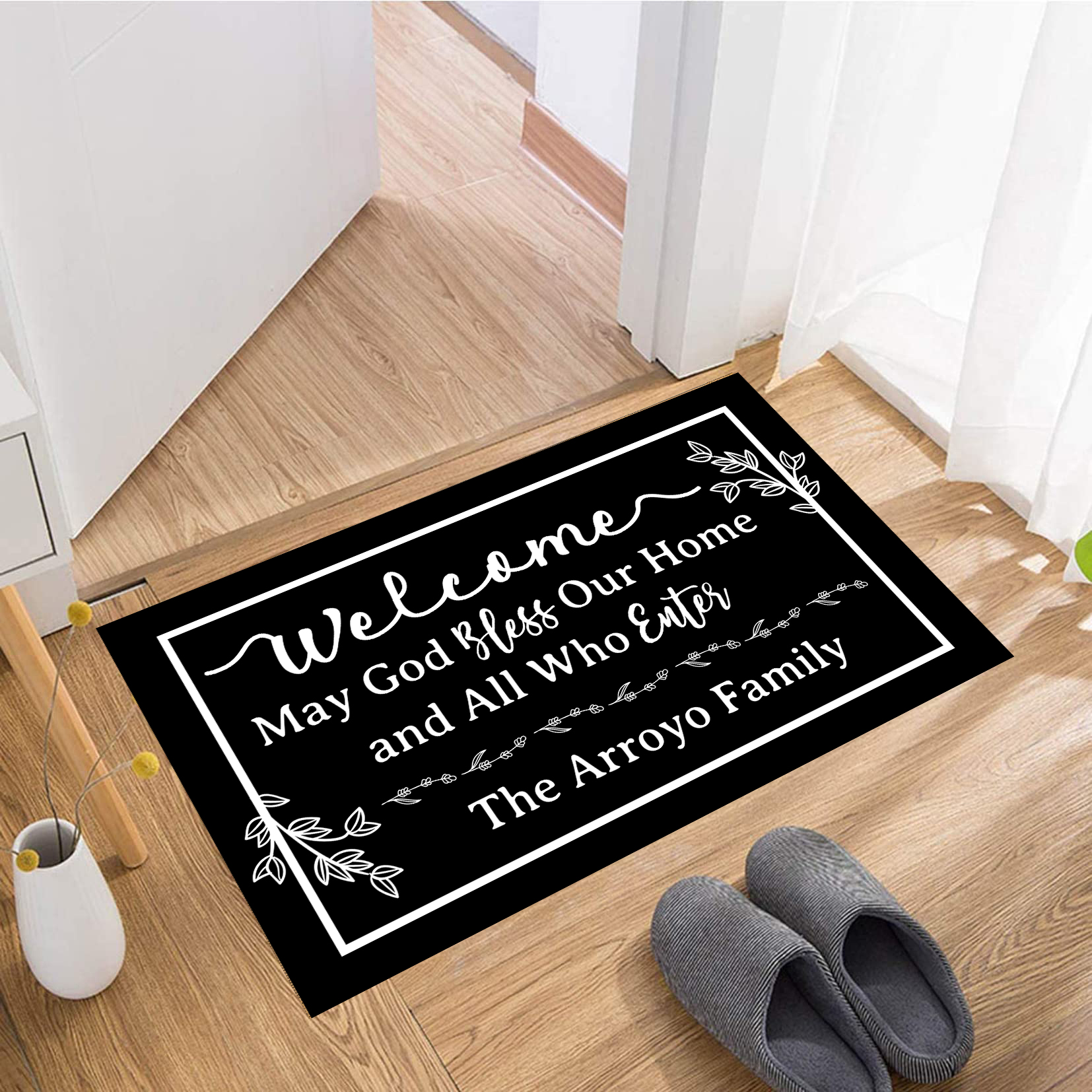 Home Bathroom Name - May God Bless Our Home and