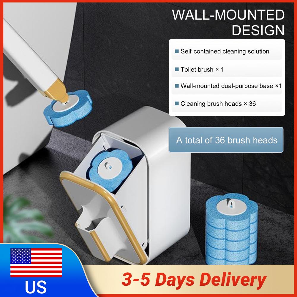 Toilet Brush Holder - Wall Mounted Toilet Brush with 36