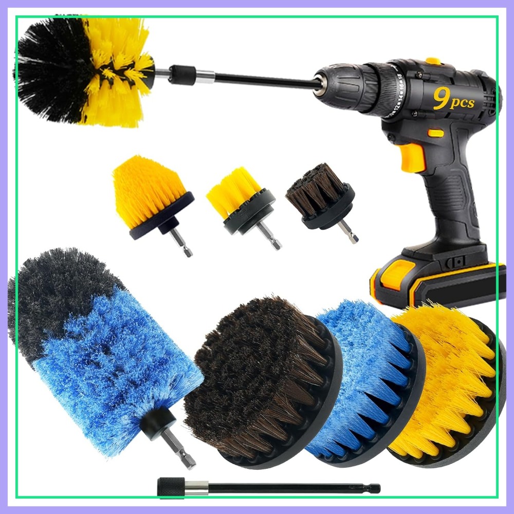 Home Bathroom Sink - 9 Pcs Drill Brush Attachments Set