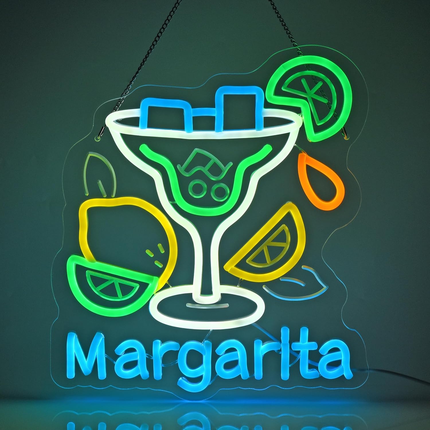 Home Kitchen & Bathroom - Margarita Neon Sign Wall Art Decoration