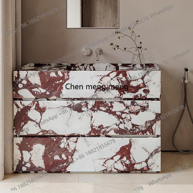 Home Living Bathroom Vanity - French Style Floor-Standing Vanity: Luxury Stone