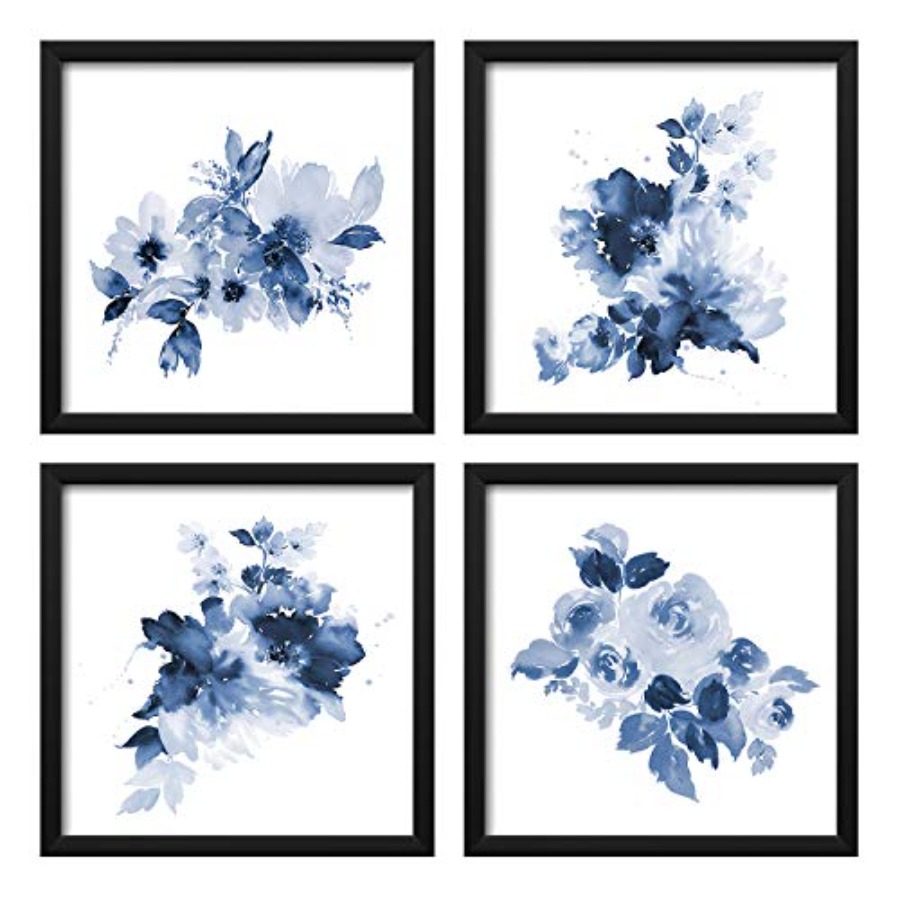 Home Bathroom Pictures - Framed Bathroom Wall Decor Navy Wall