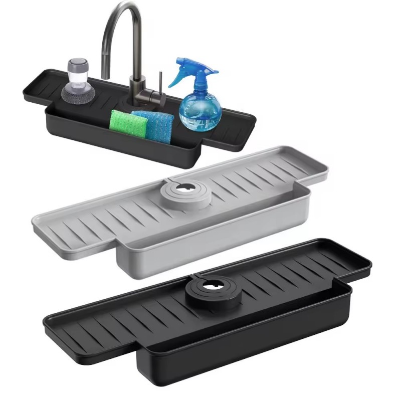 Home Bathroom Wash Basin - Upgraded Silicone Sink Faucet Splash Guard