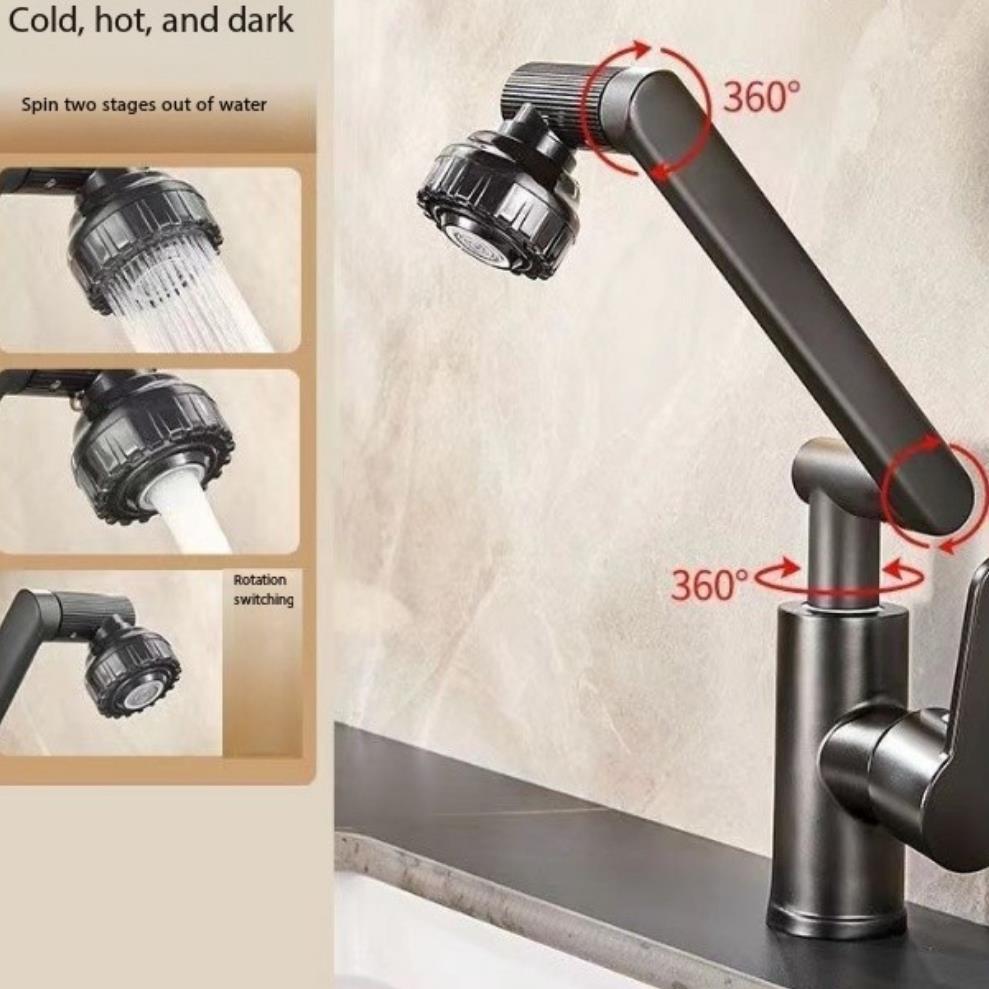 Home Bathroom Sink - Stainless Steel Swivel Kitchen Faucet Anti