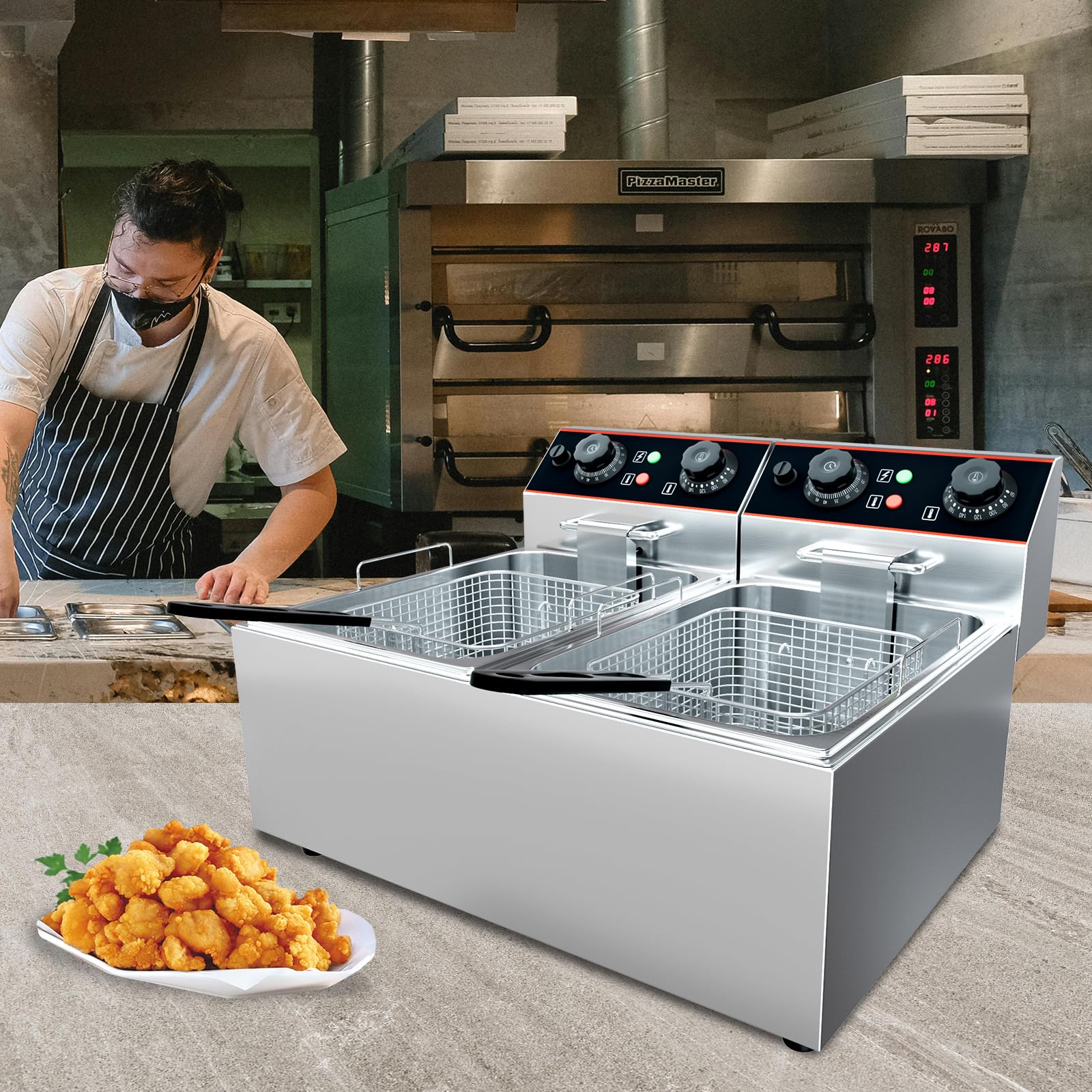 Home Kitchen & Bathroom - 6/8/11L Commercial Electric Deep Fryer 1500/3000W