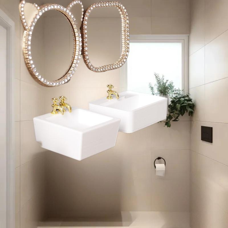Home Bathroom Wash Basin - 1/12 Home Accessories Dollhouse Bathroom Wash