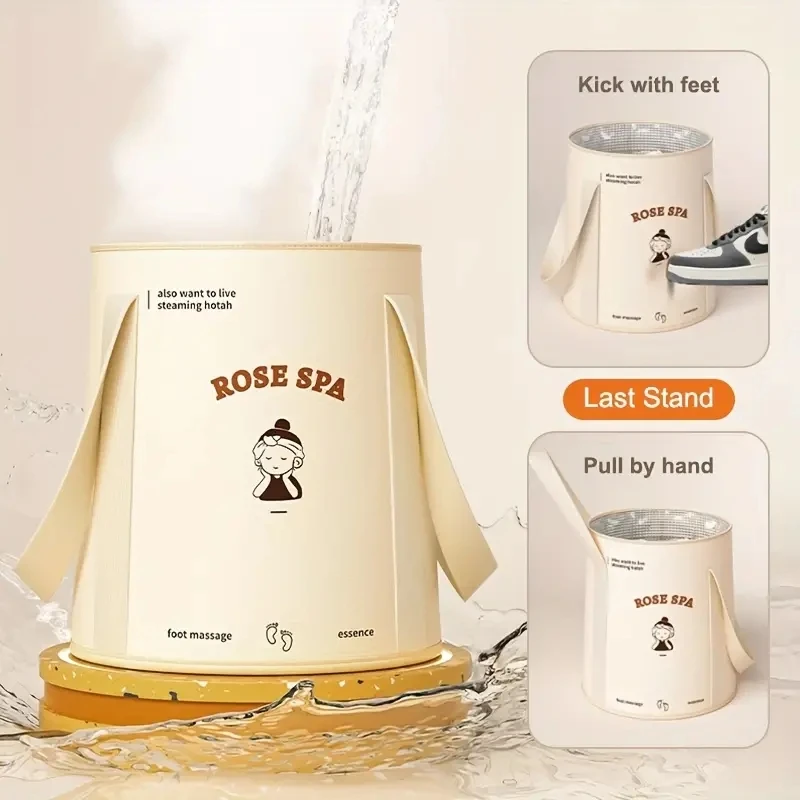 Home Bathroom Tub - Nordic Foldable Foot Bath Bucket High-Capacity