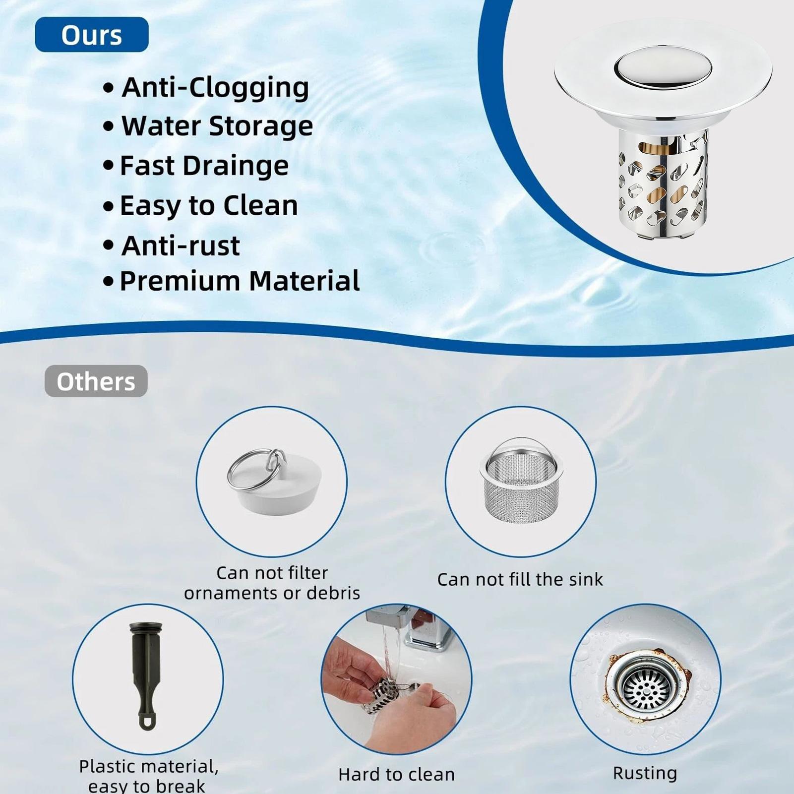 Bathroom Sink Drain Strainer A - Home Bathroom Tub avaliação e preço