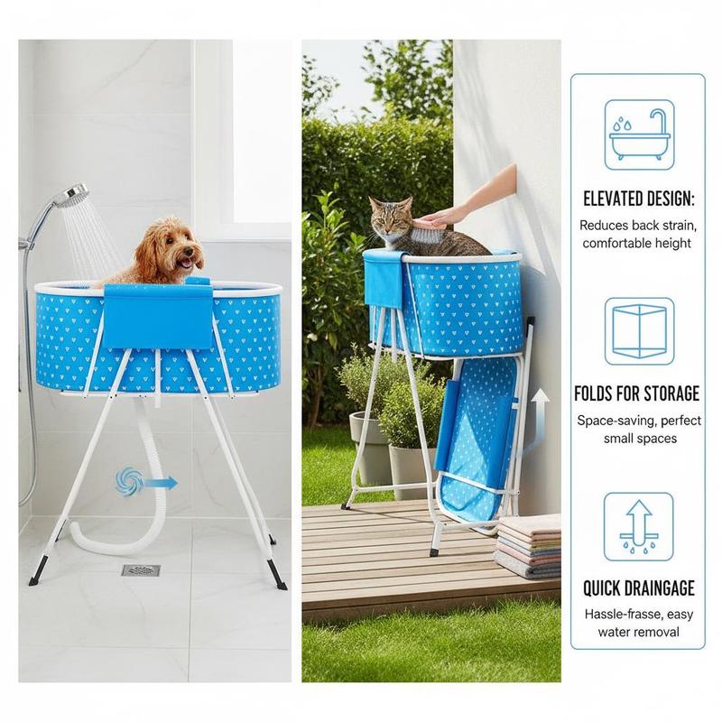 Collapsible Pet Wash Basin 33  - Home Bathroom Wash Basin avaliação e preço