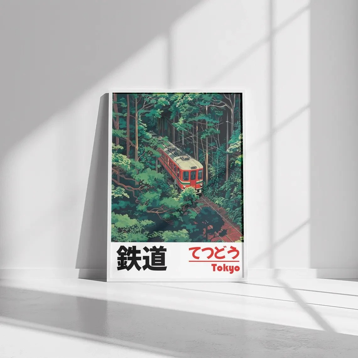 Retro Japanese Landscape Canva - Home Bathroom Pictures avaliação e preço