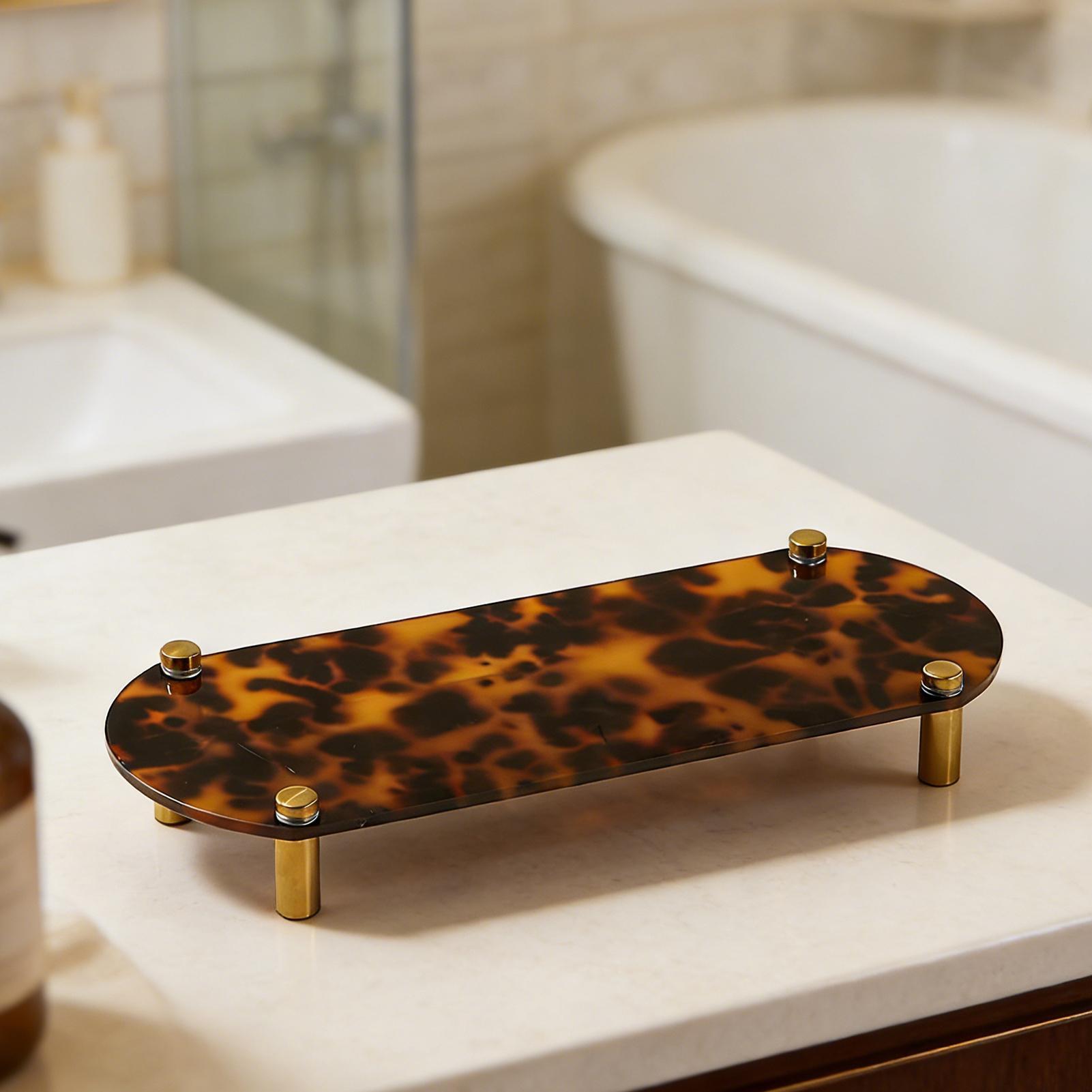 Bathroom Counter Tray Tortoise - Home Bathroom Sink avaliação e preço