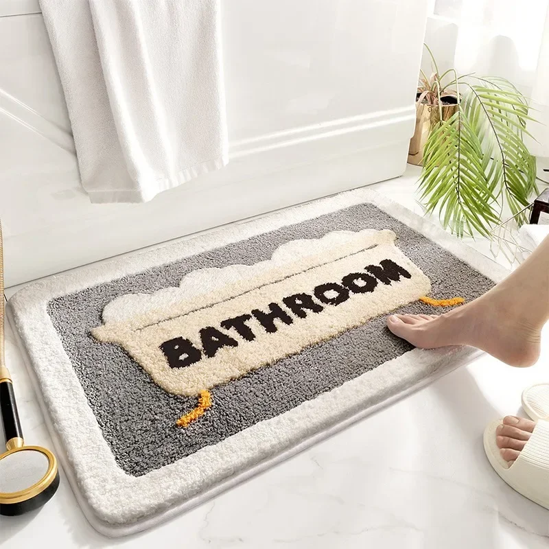 Bath Mat Non Slip Soft Faux Wo - Home Bathroom Tub avaliação e preço