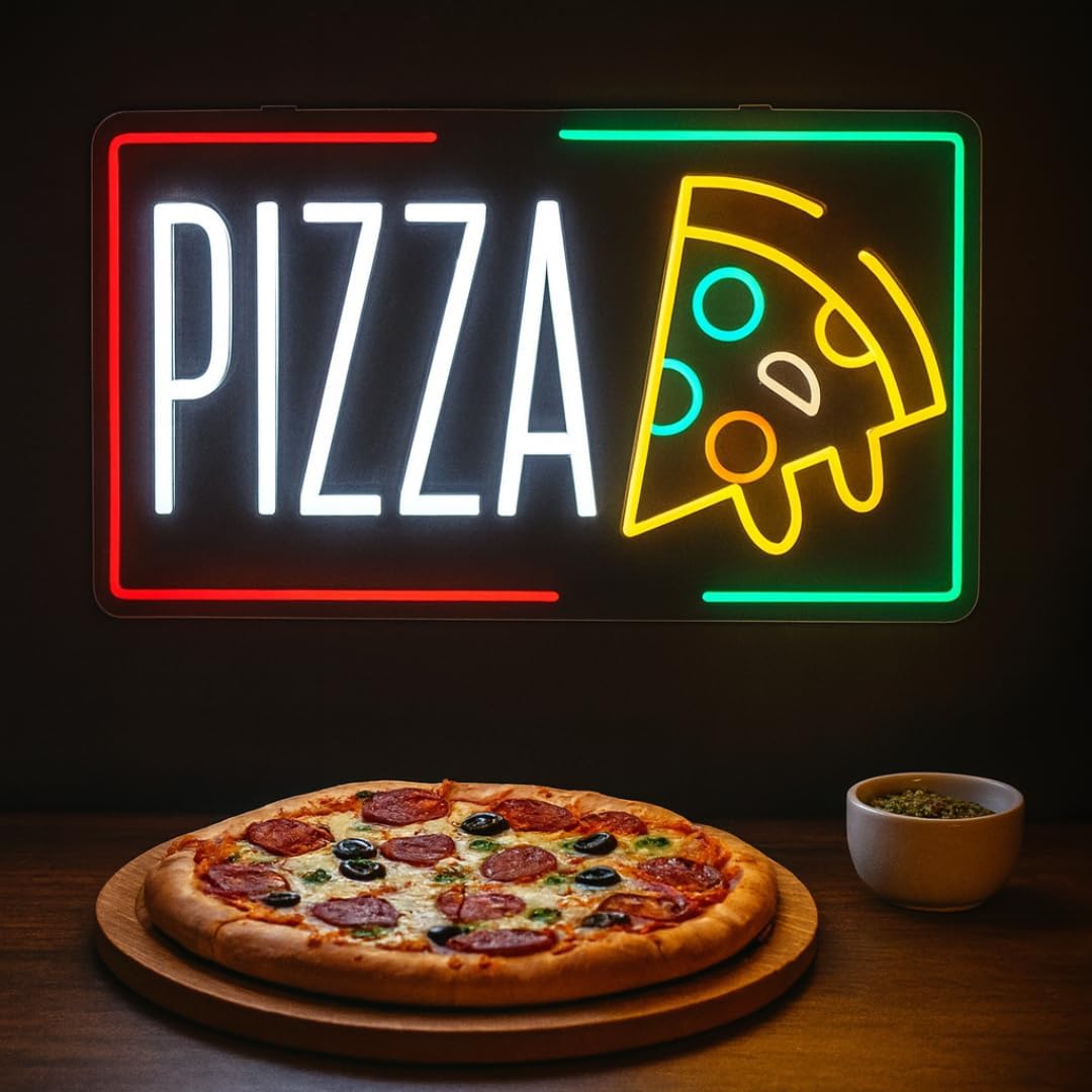 Pizza Neon Sign Business USB L - Home Kitchen & Bathroom avaliação e preço
