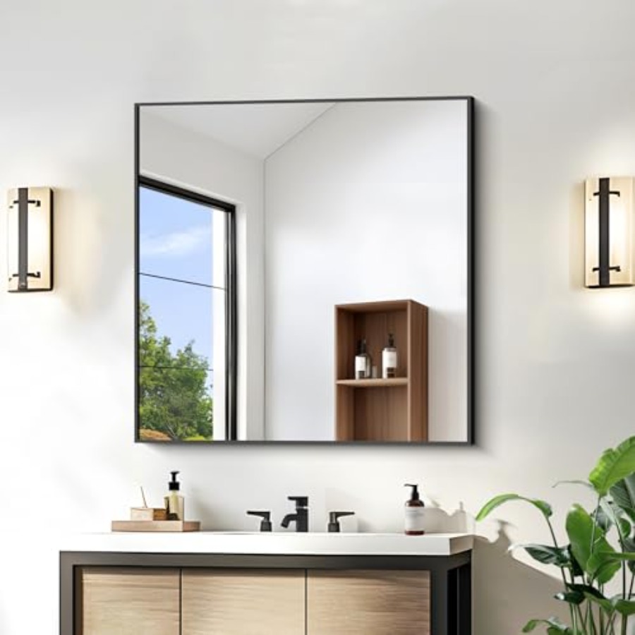 Bathroom Mirror30x30 Square Mi - Home Living Bathroom Vanity avaliação e preço