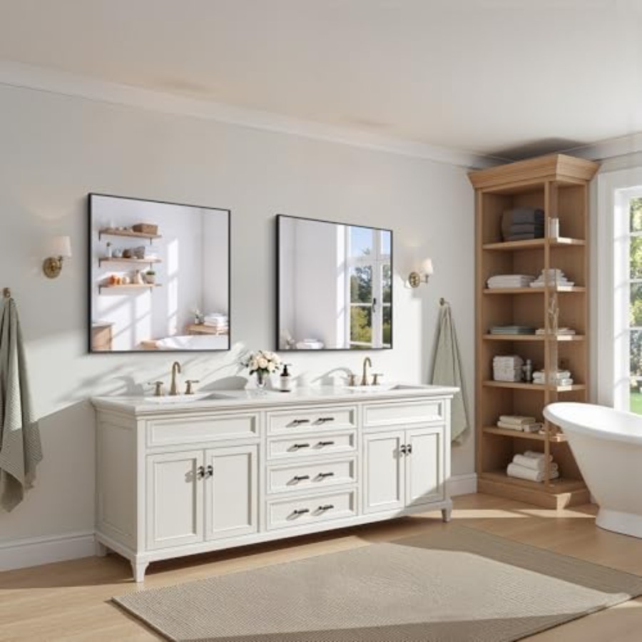 Bathroom Mirror30x30 Square Mi - Home Living Bathroom Vanity avaliação e preço