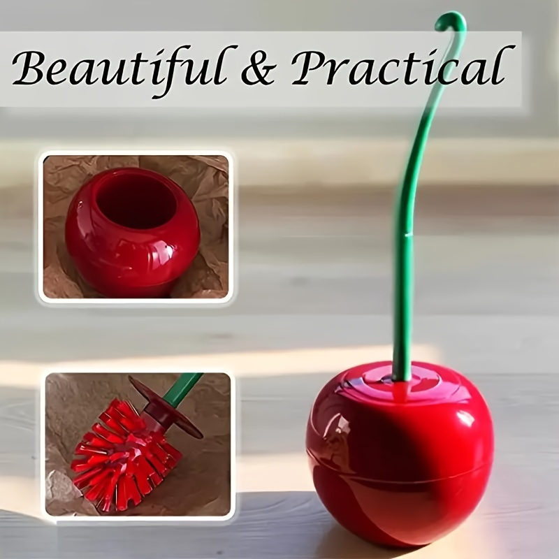 Cute Cherry Shaped Toilet Brus - Toilet Brush Holder avaliação e preço