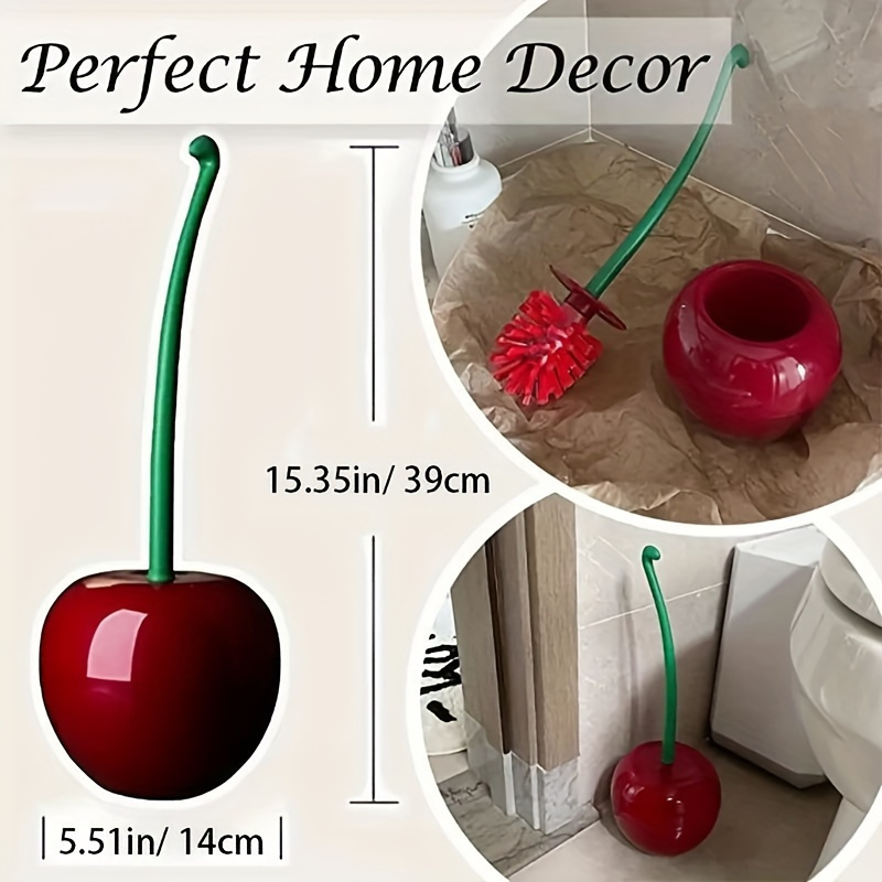 Cute Cherry Shaped Toilet Brus - Toilet Brush Holder avaliação e preço