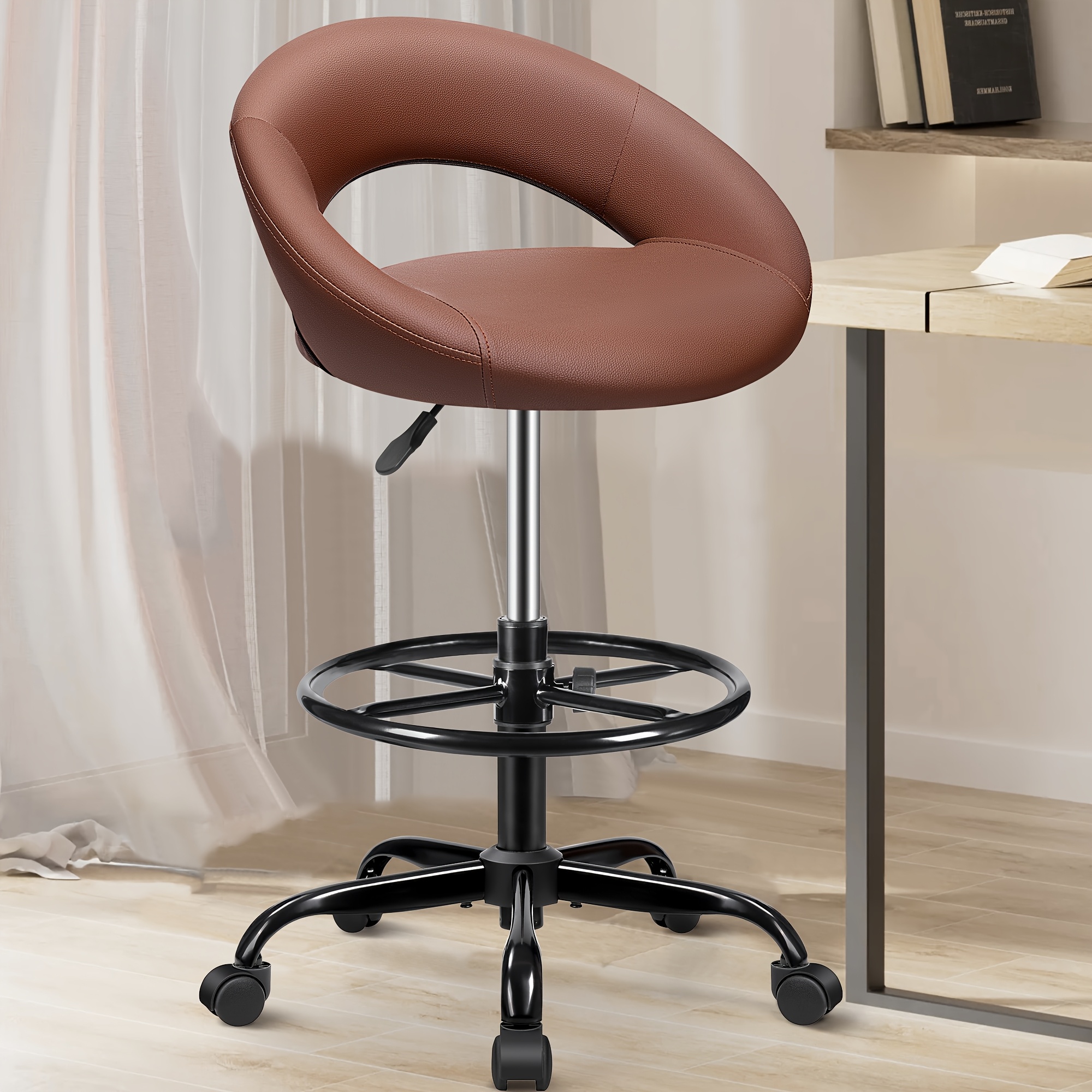 Ergonomic Drafting Chair - PU  - Home Kitchen & Bathroom avaliação e preço