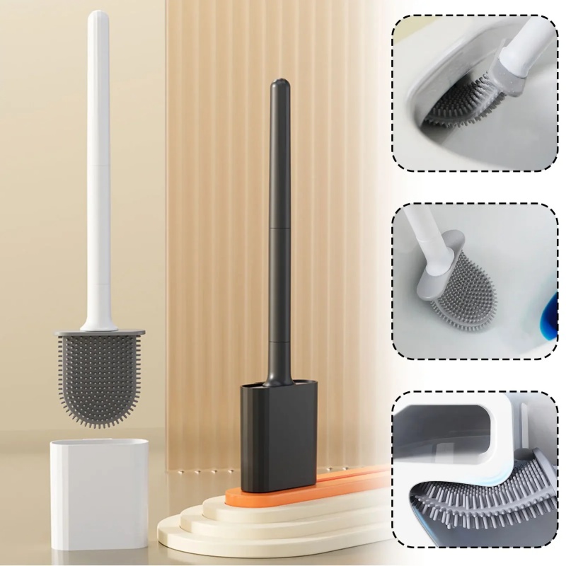 Mini Silicone Toilet Brush wit - Toilet Brush Holder avaliação e preço