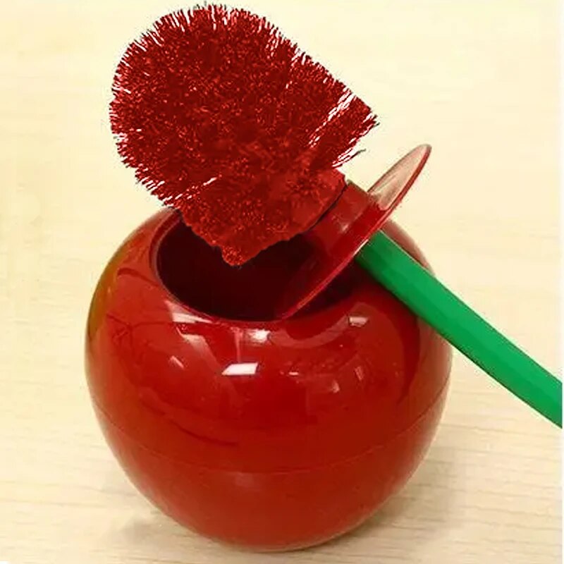 1pc Red Toilet Brush Creative  - Toilet Brush Holder avaliação e preço