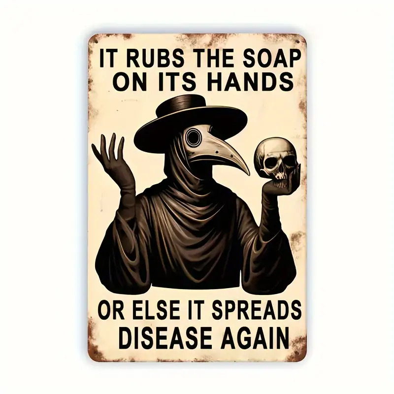 Vintage Hand Washing Reminder, - Home Bathroom Wall Art avaliação e preço