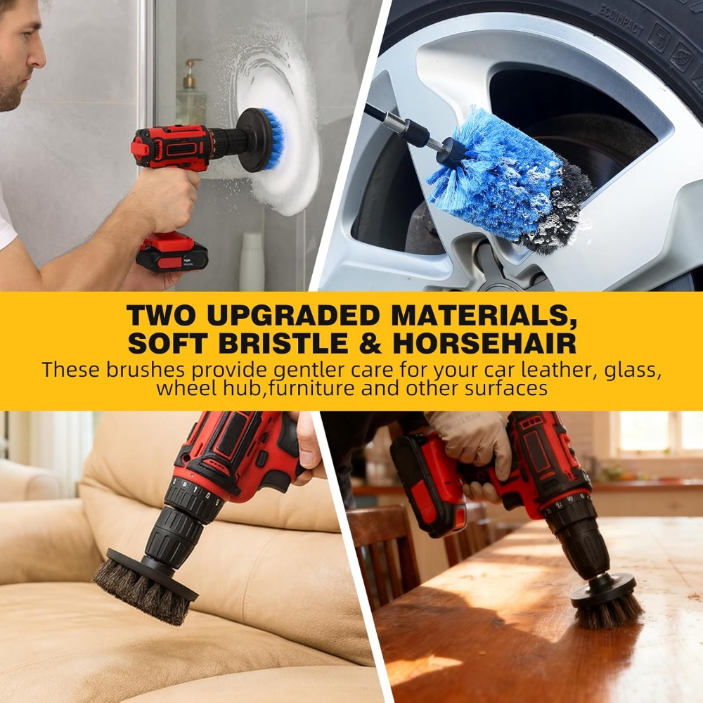 9 Pcs Drill Brush Attachments  - Home Bathroom Sink avaliação e preço
