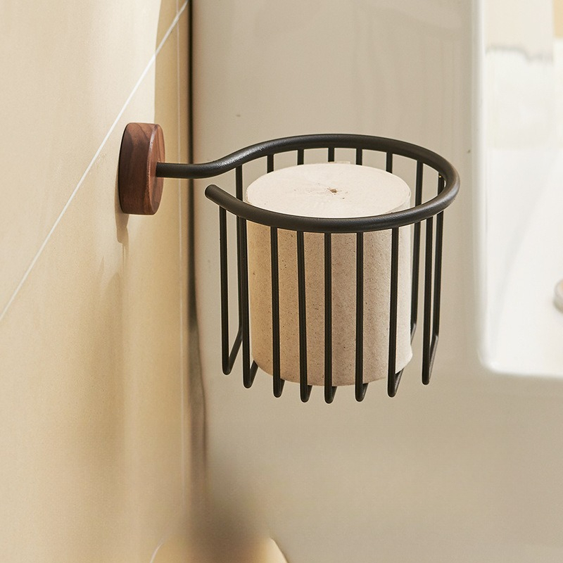Solid Wood Tissue Holder Witho - Home Bathroom Paper Towel Holder avaliação e preço