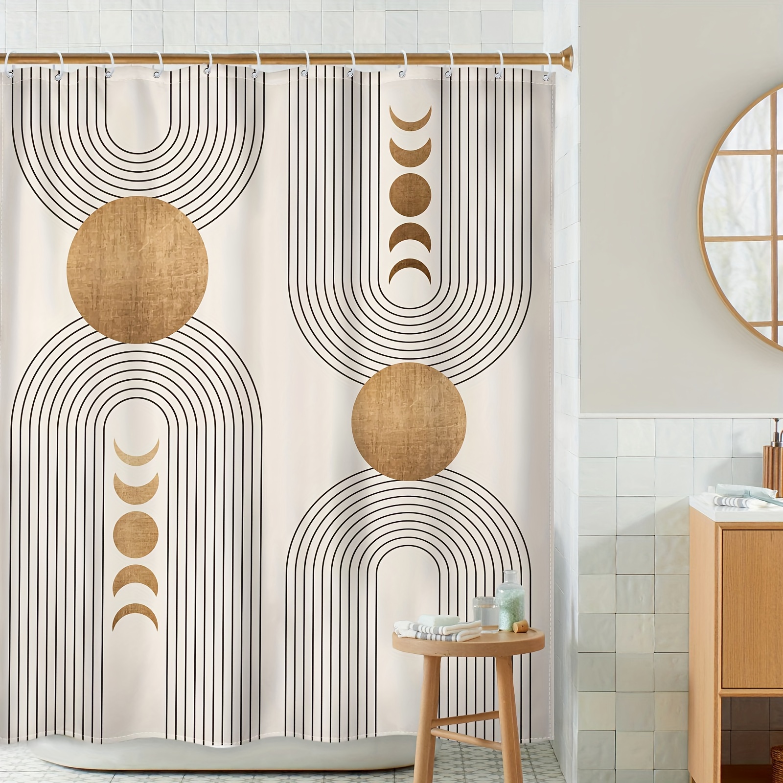 Shower Curtain Bath Curtains 7 - Home Bathroom Tub avaliação e preço