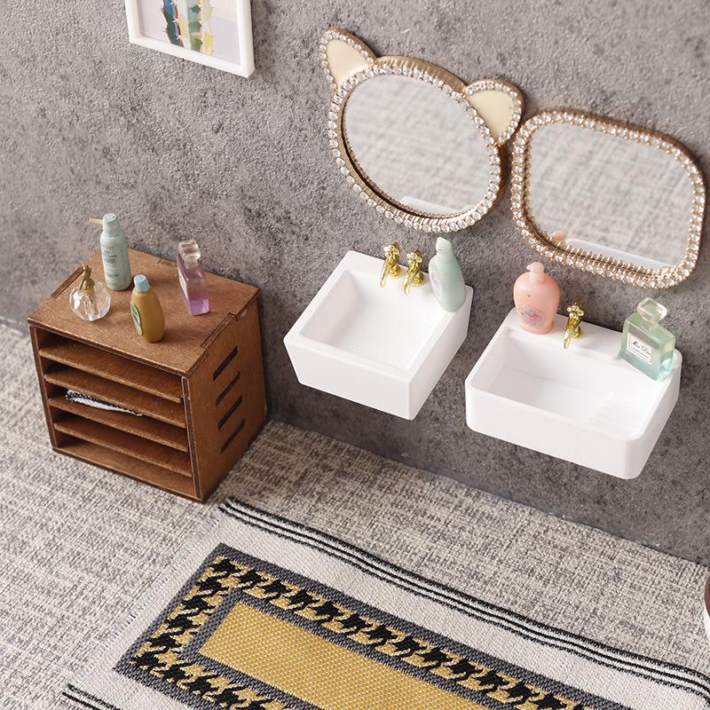 1/12 Home Accessories Dollhous - Home Bathroom Wash Basin avaliação e preço