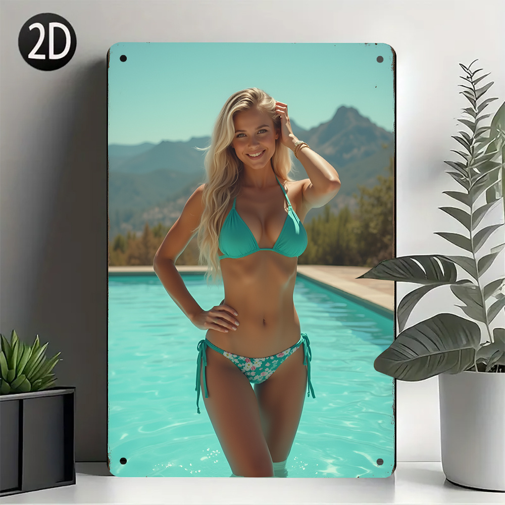 2D Flat Retro Metal Sign - Tur - Home Bathroom Wall Art avaliação e preço