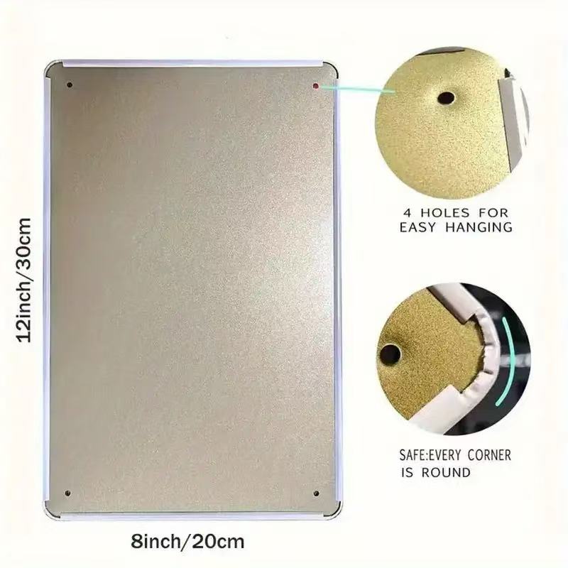 2D Flat Retro Metal Sign - Tur - Home Bathroom Wall Art avaliação e preço