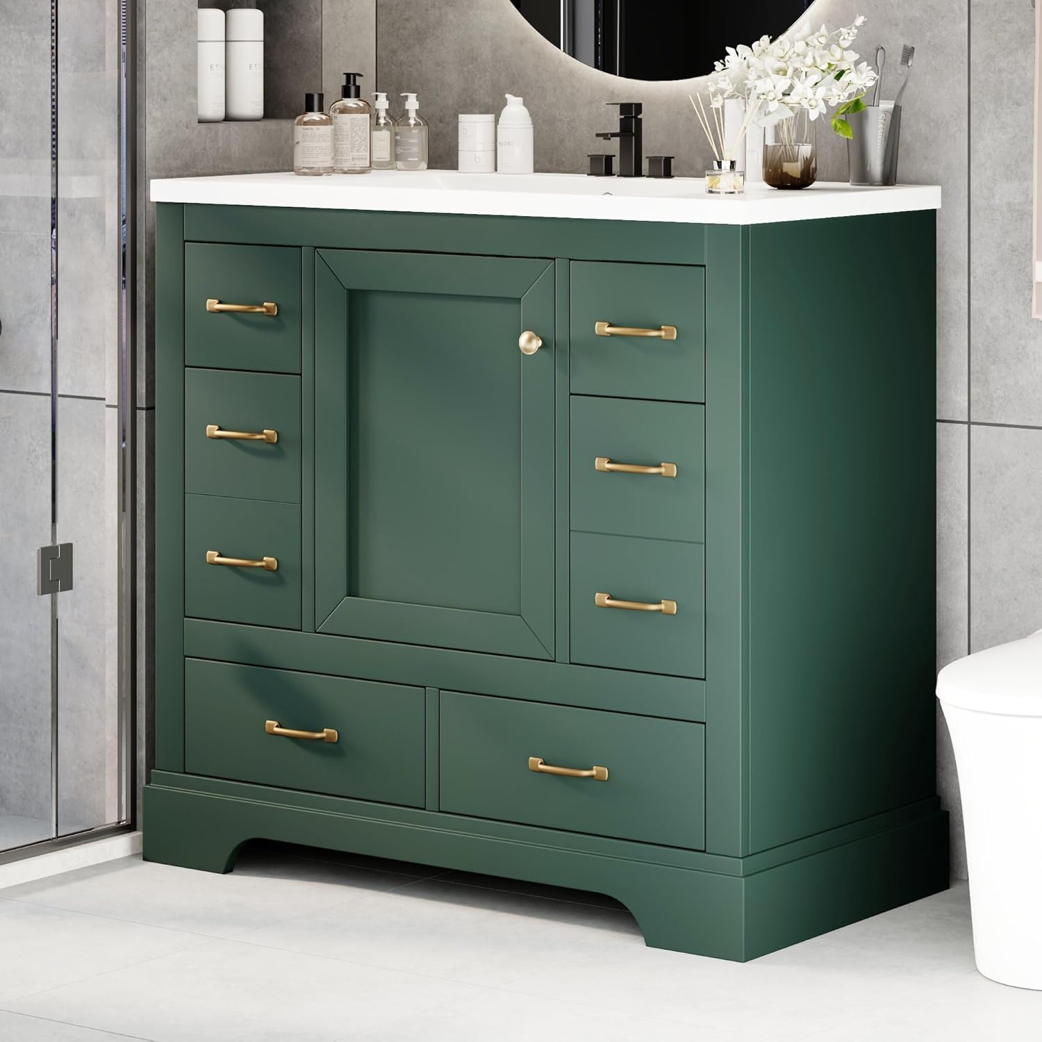36in Bathroom Vanity Cabinet w - Home Bathroom Sink avaliação e preço