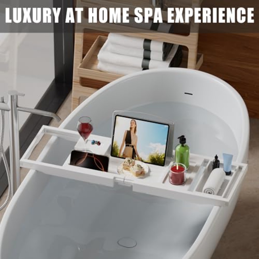 Foldable Bathtub Caddy Tray fo - Home Bathroom Tub avaliação e preço