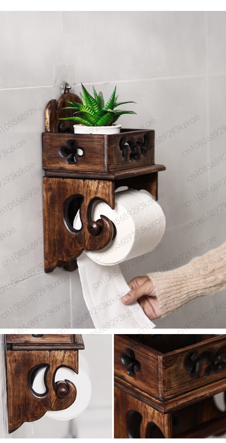 Wooden Paper Towel Holder Toil - Home Bathroom Paper Towel Holder avaliação e preço