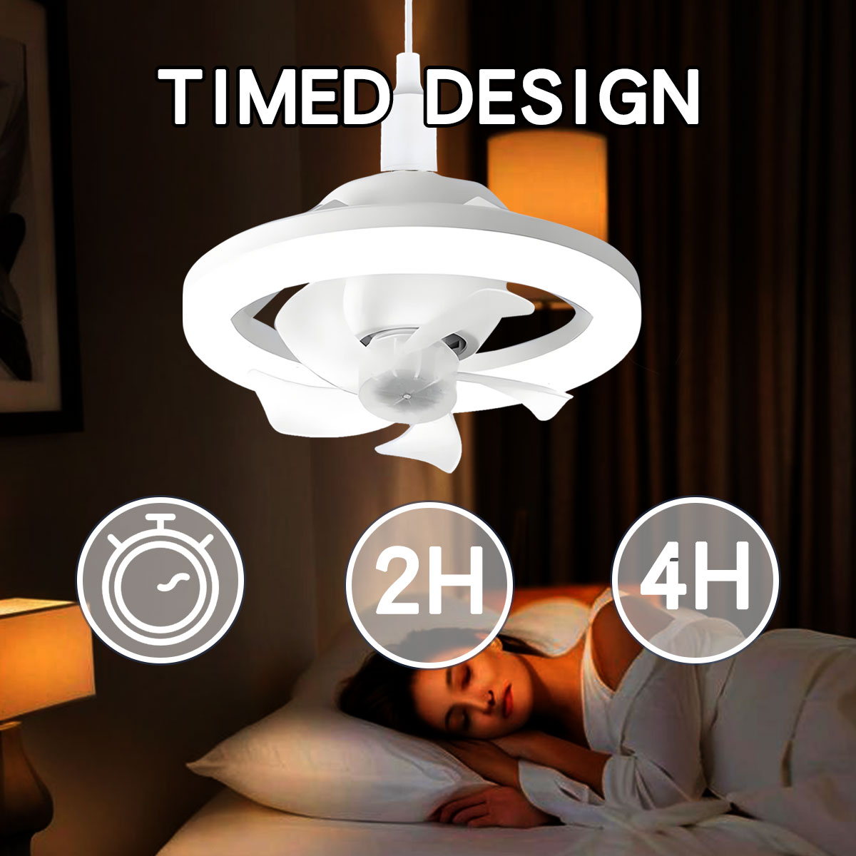 360°Rotating E27 Ceiling Fan B - Home Bathroom Ventilation avaliação e preço
