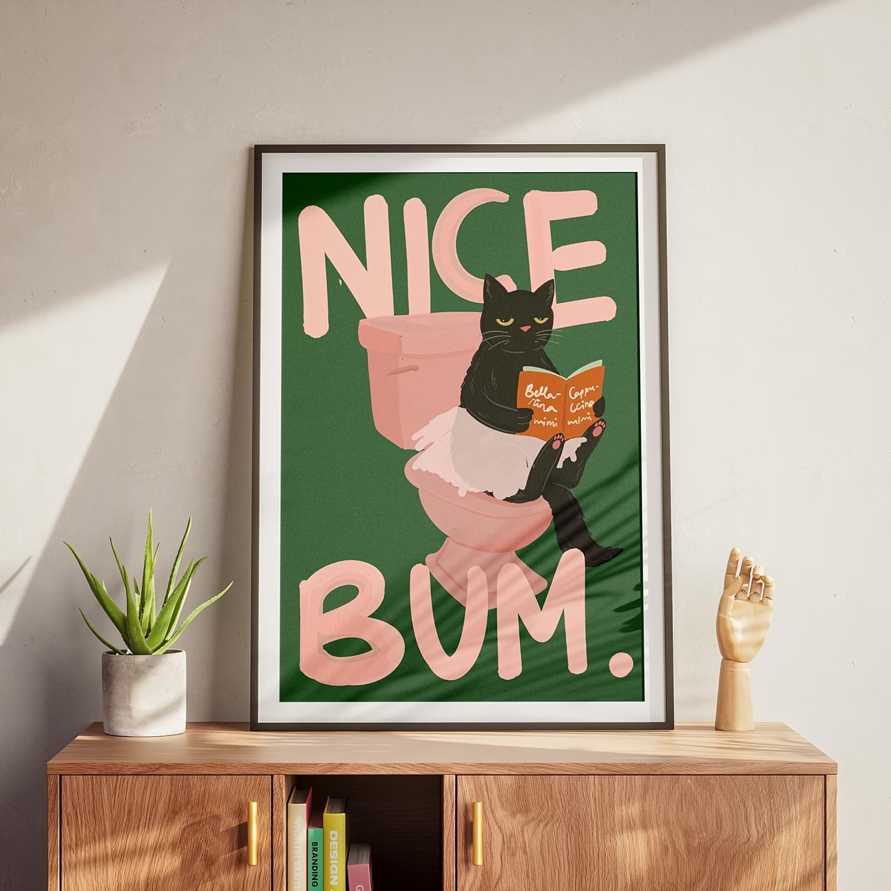 Modern Nice Bum Black Cat Wall - Home Bathroom Pictures avaliação e preço