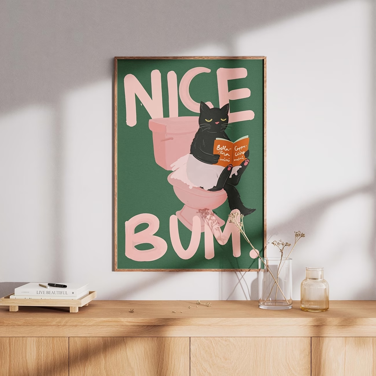 Modern Nice Bum Black Cat Wall - Home Bathroom Pictures avaliação e preço