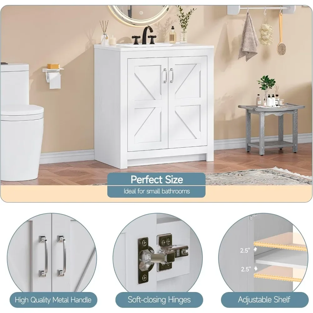 farmhouse bathroom vanity with - Home Living Bathroom Vanity avaliação e preço
