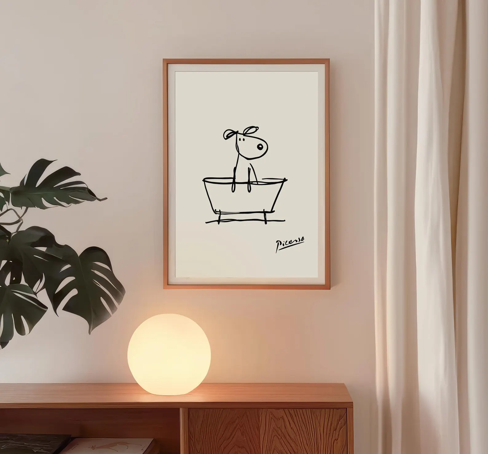 Dog in a Bathtub Wall Art Prin - Home Bathroom Pictures avaliação e preço