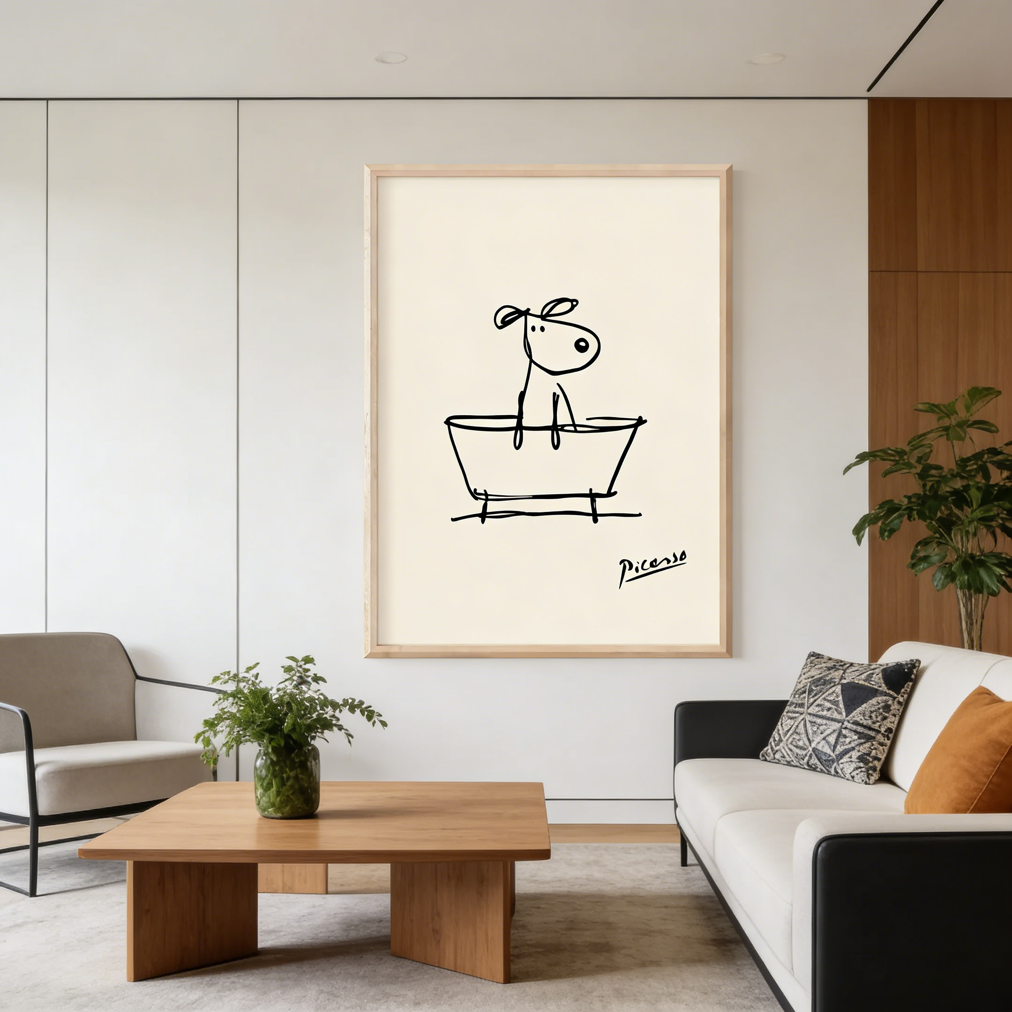 Dog in a Bathtub Wall Art Prin - Home Bathroom Pictures avaliação e preço