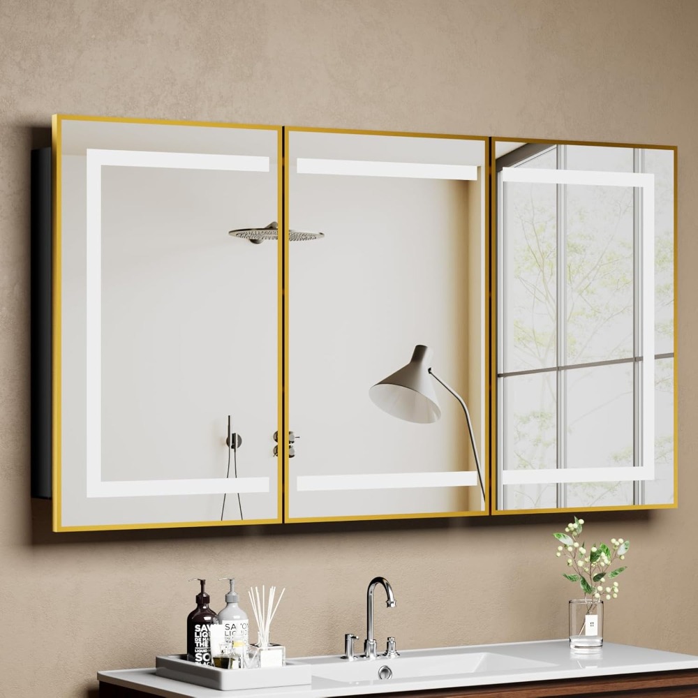 Led Medicine Cabinet with Mirr - Home Living Bathroom Vanity avaliação e preço