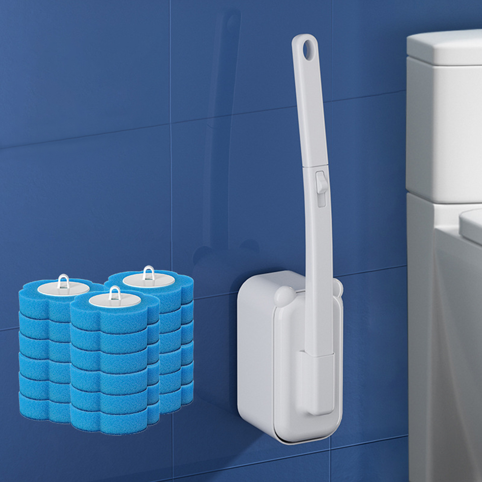 Cleaning Brush Set with 36 Ref - Toilet Brush Holder avaliação e preço