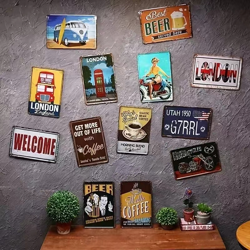 Vintage Bar Metal Signs Bathro - Home Bathroom Wall Art avaliação e preço