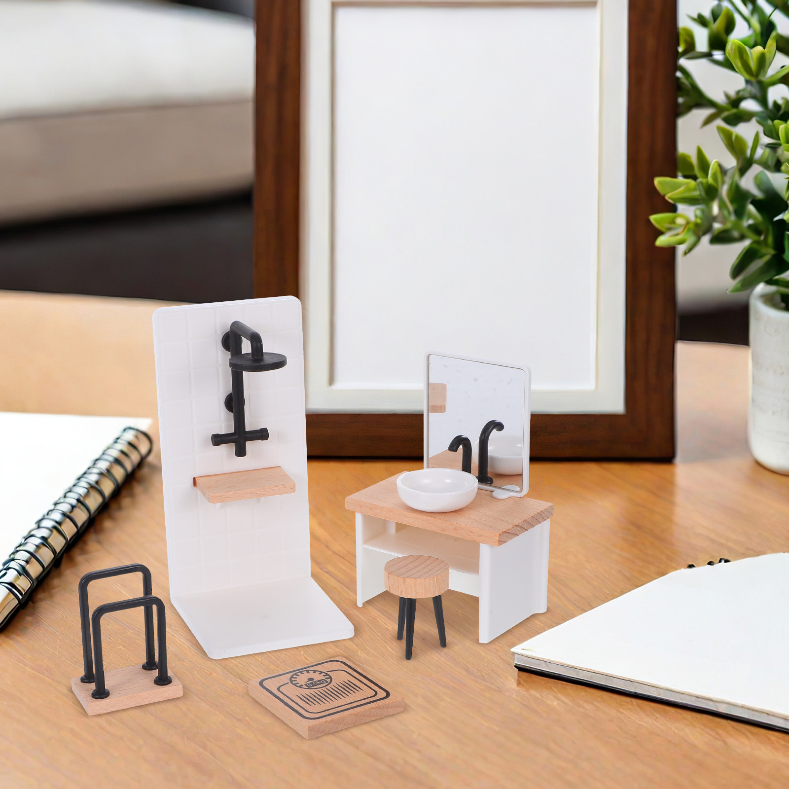 1Set Dollhouse Bathroom Decor: - Home Bathroom Sink avaliação e preço