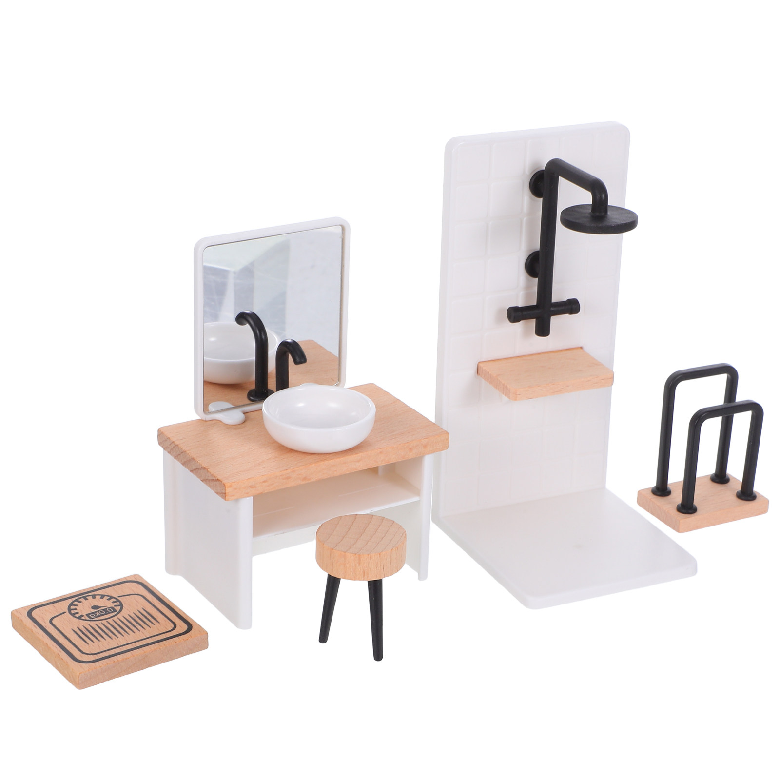1Set Dollhouse Bathroom Decor: - Home Bathroom Sink avaliação e preço