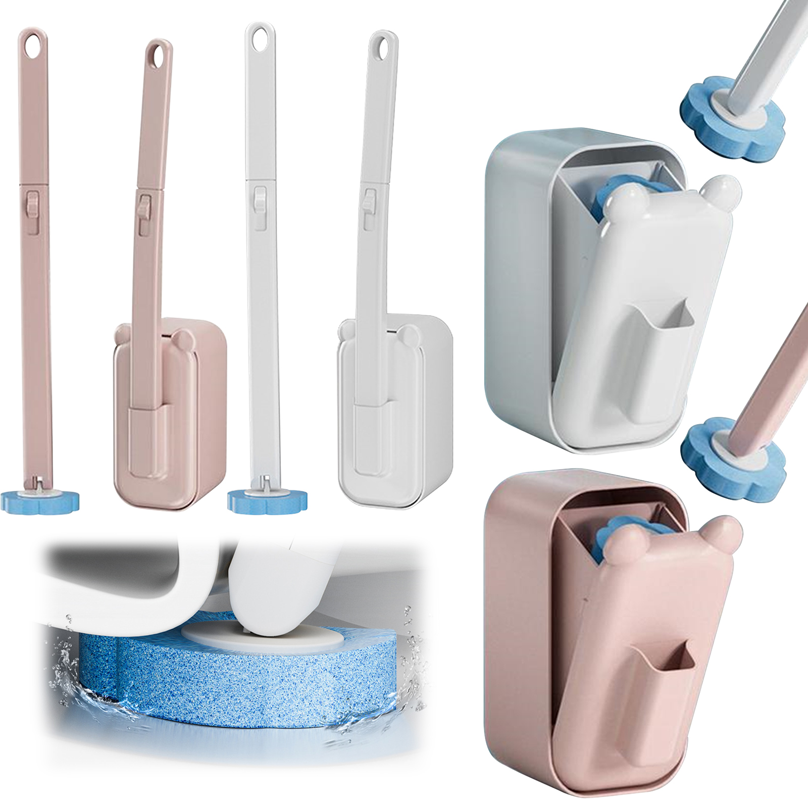 Wall-Mount Scrubbing Toilet Br - Toilet Brush Holder avaliação e preço