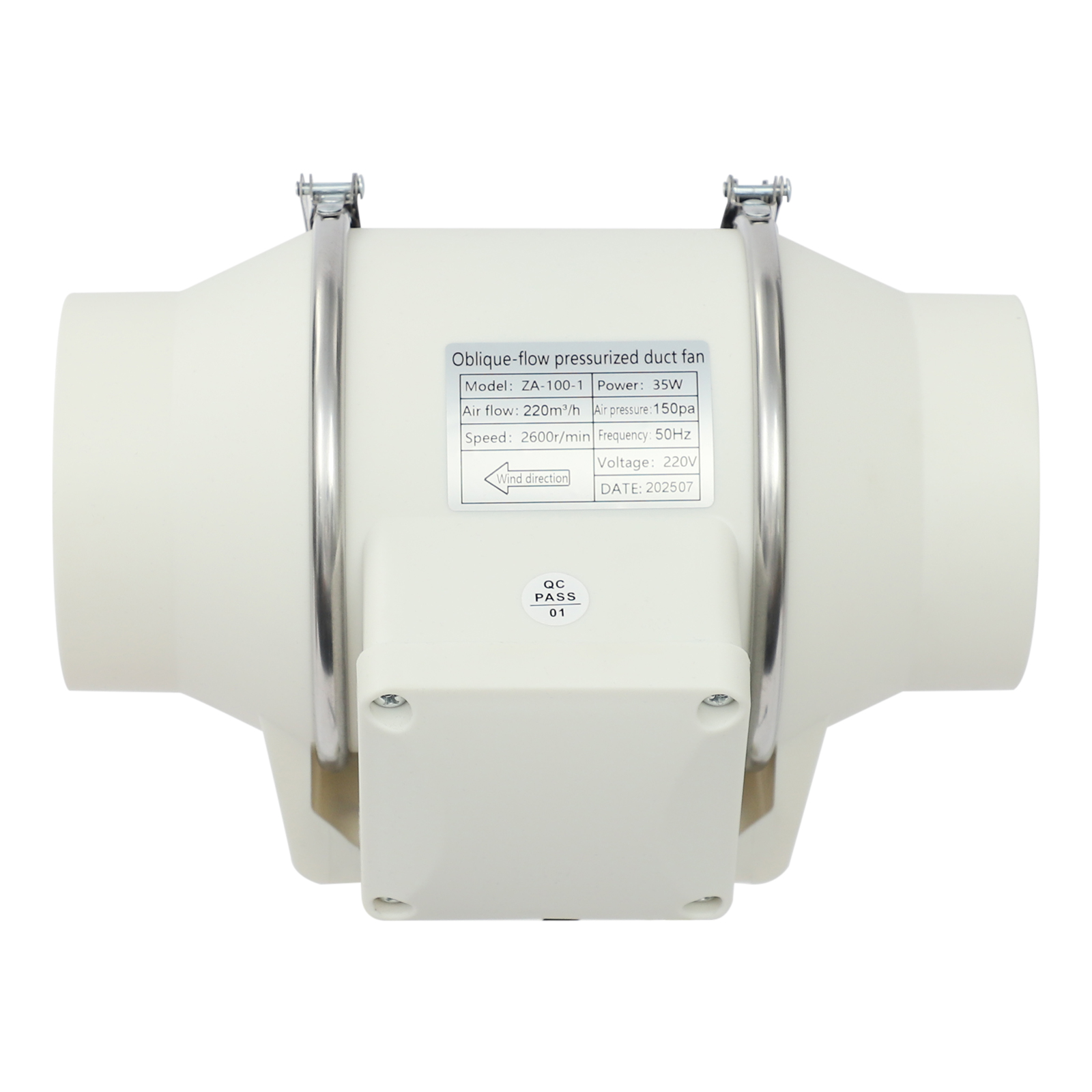 35W 110V Inline Duct Fan 220m³ - Home Bathroom Ventilation avaliação e preço