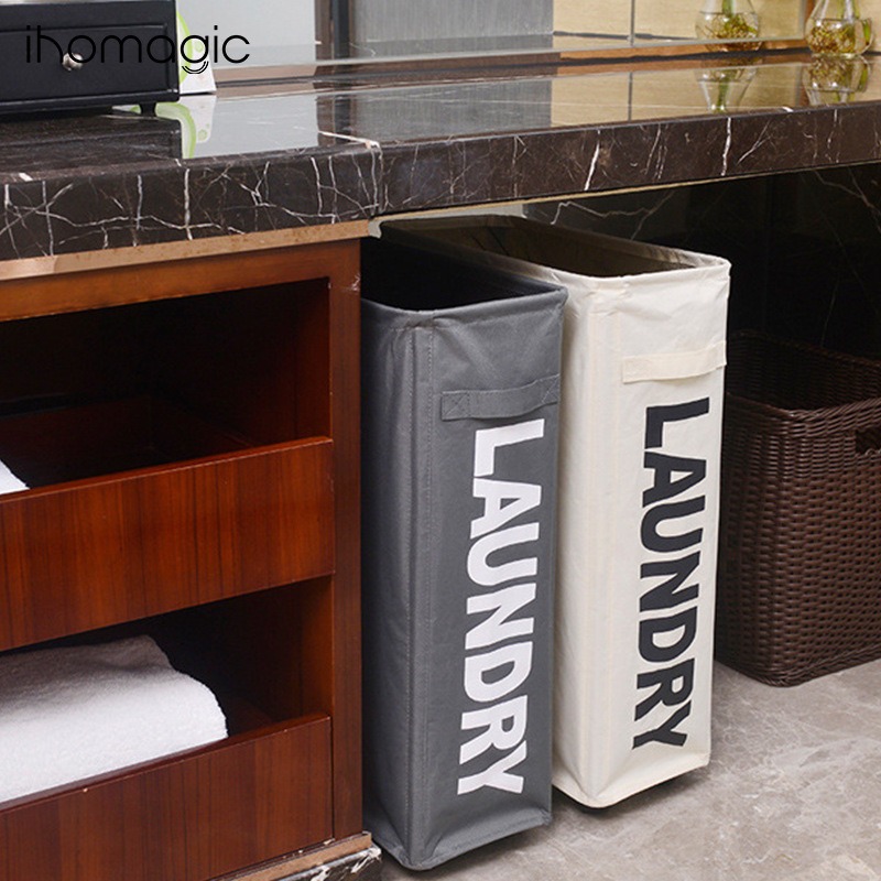 Foldable Fabric Laundry Hamper - Home Essentials Bathroom Organizer avaliação e preço