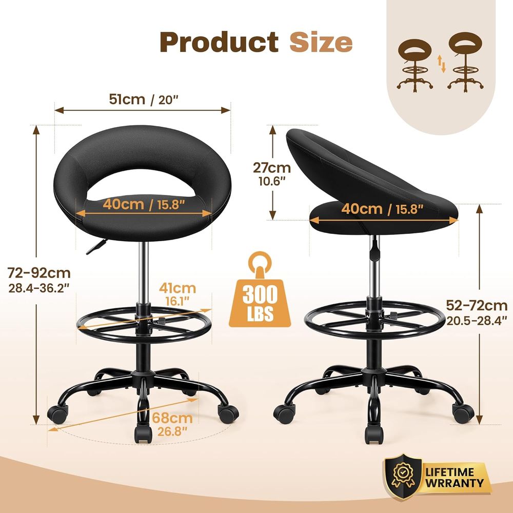 Adjustable Swivel Bar Stools w - Home Kitchen & Bathroom avaliação e preço